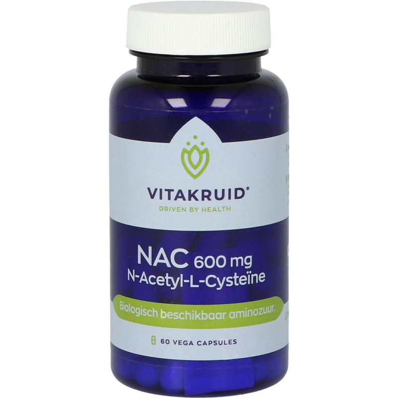 VitaKruid NAC 600 mg N-Acetyl-L-Cysteïne - 60 Vegetarische capsules