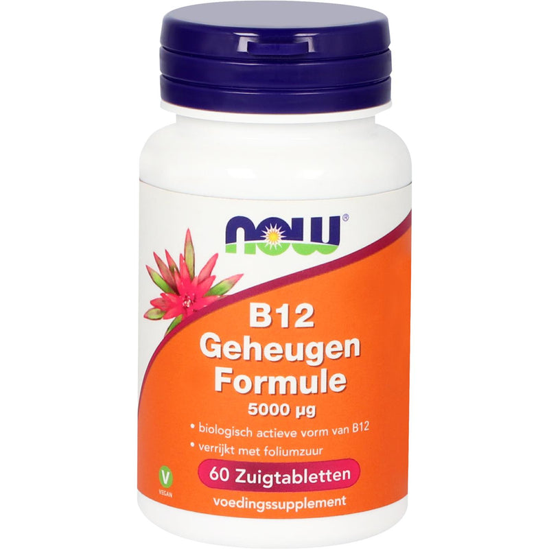 NOW  B12 Geheugen Formule 5000 mcg - 60 zuigtabletten