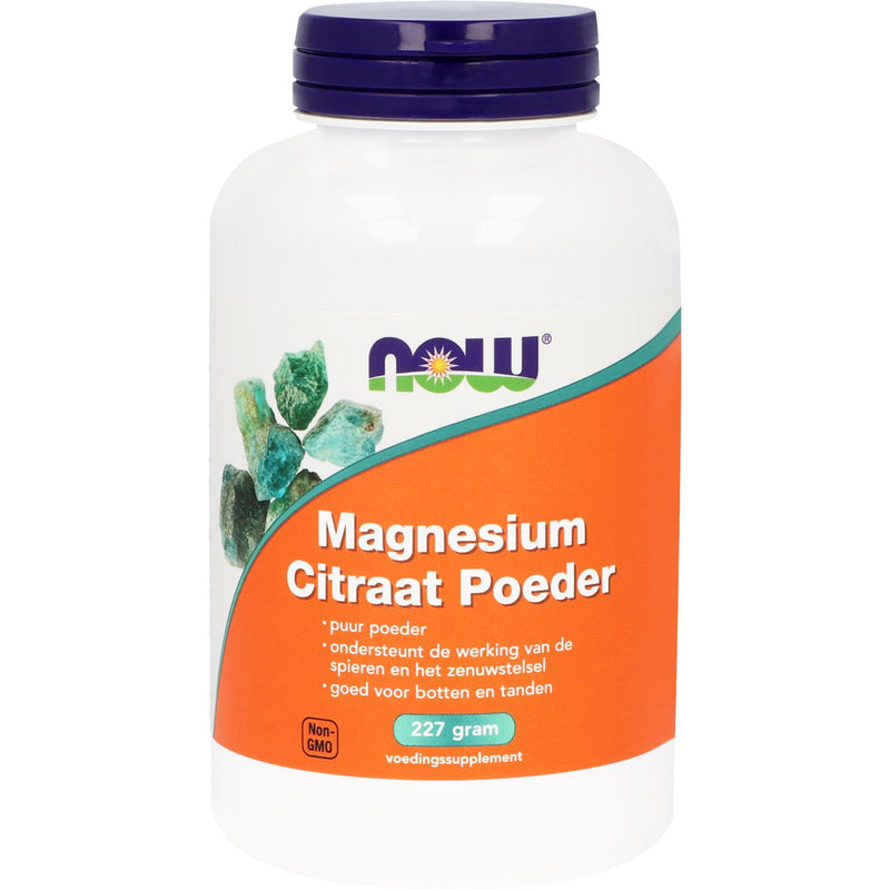 NOW  Magnesium Citraat poeder - 227 gram