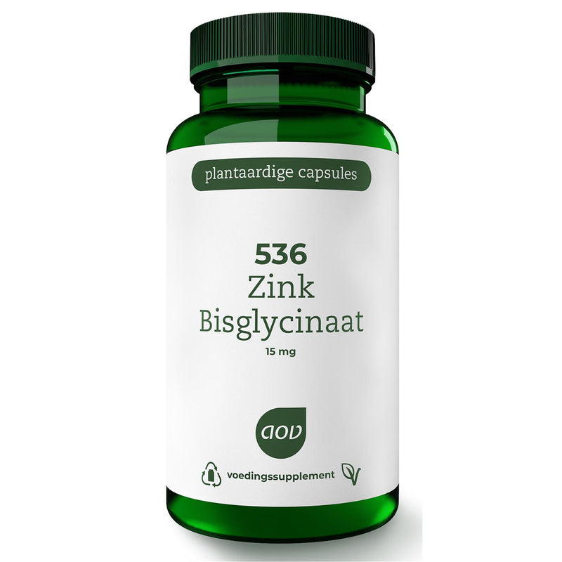 AOV 536 Zink Bisglycinaat 15 mg - 120 Vegetarische capsules