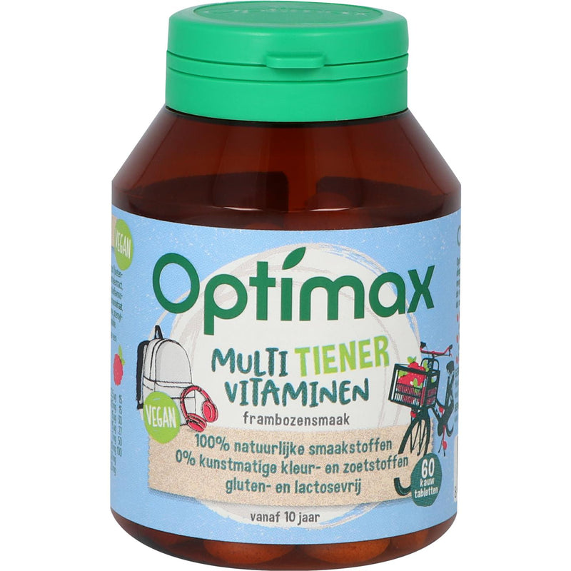 Optimax Tiener Multivitaminen - 60 kauwtabletten