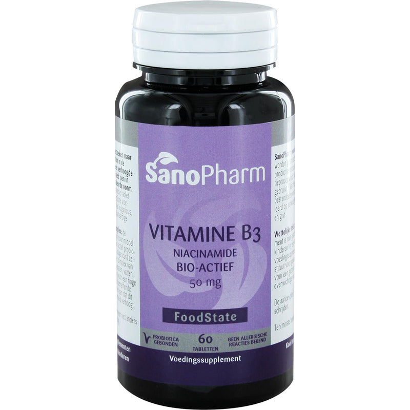 SanoPharm Vitamine B3 (Niacinamide) 50 mg - 60 tabletten