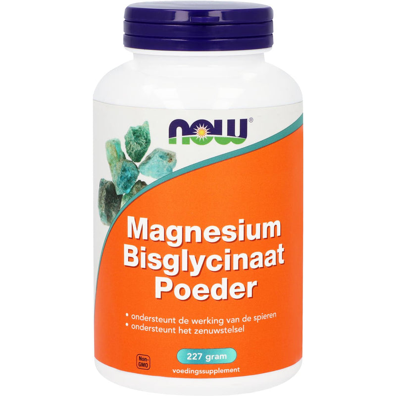 NOW  Magnesium Bisglycinaat poeder - 227 gram