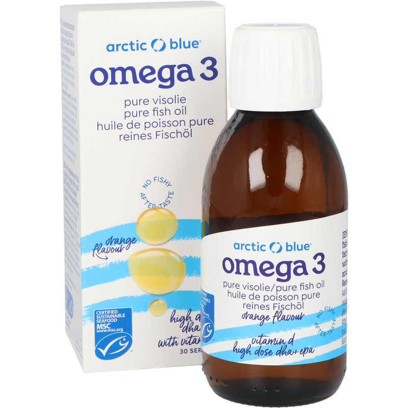 Arctic Blue Omega 3 Pure Visolie met Vitamine D - 150 Milliliter